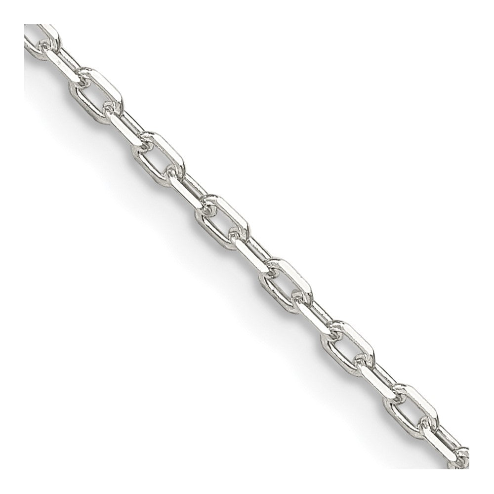 Sterling Silver 1.65mm Diamond-cut Long Link Cable Chain - 2