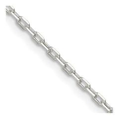 Sterling Silver 1.65mm Diamond-cut Long Link Cable Chain - 2