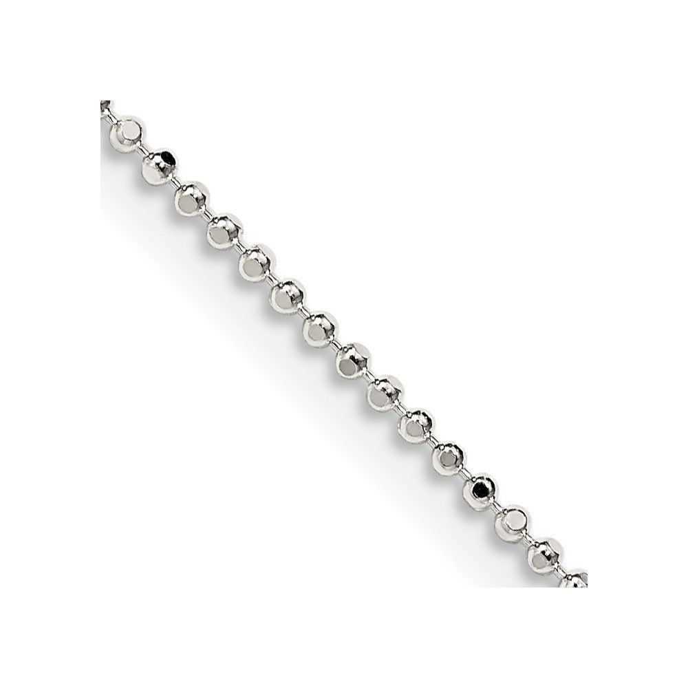 Sterling Silver 1.05mm Square Fancy Beaded Chain - 5