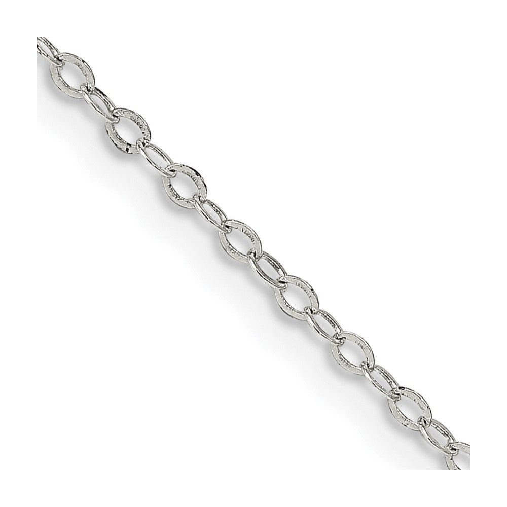 Sterling Silver 1.5mm Flat Open Oval Cable Chain - 4