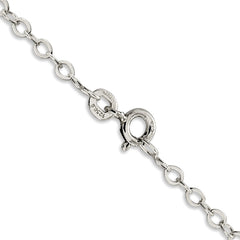 Sterling Silver 2.5mm Flat Open Oval Cable Chain - 4