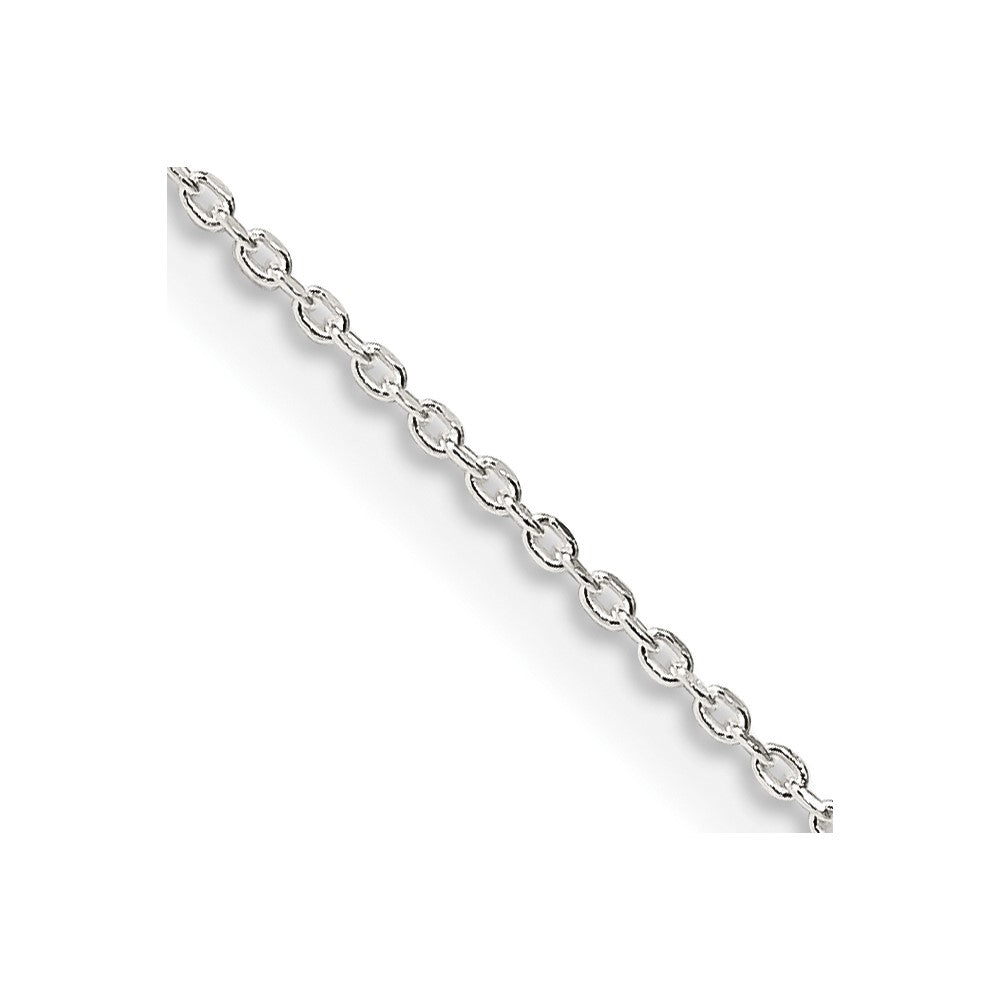 Sterling Silver .95mm Diamond-cut Forzantine Cable Chain w/4in ext.