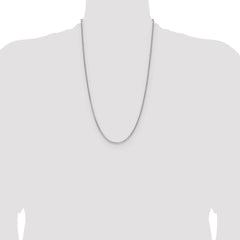 Sterling Silver 2.1mm Diamond-cut Forzantine Cable Chain - 6