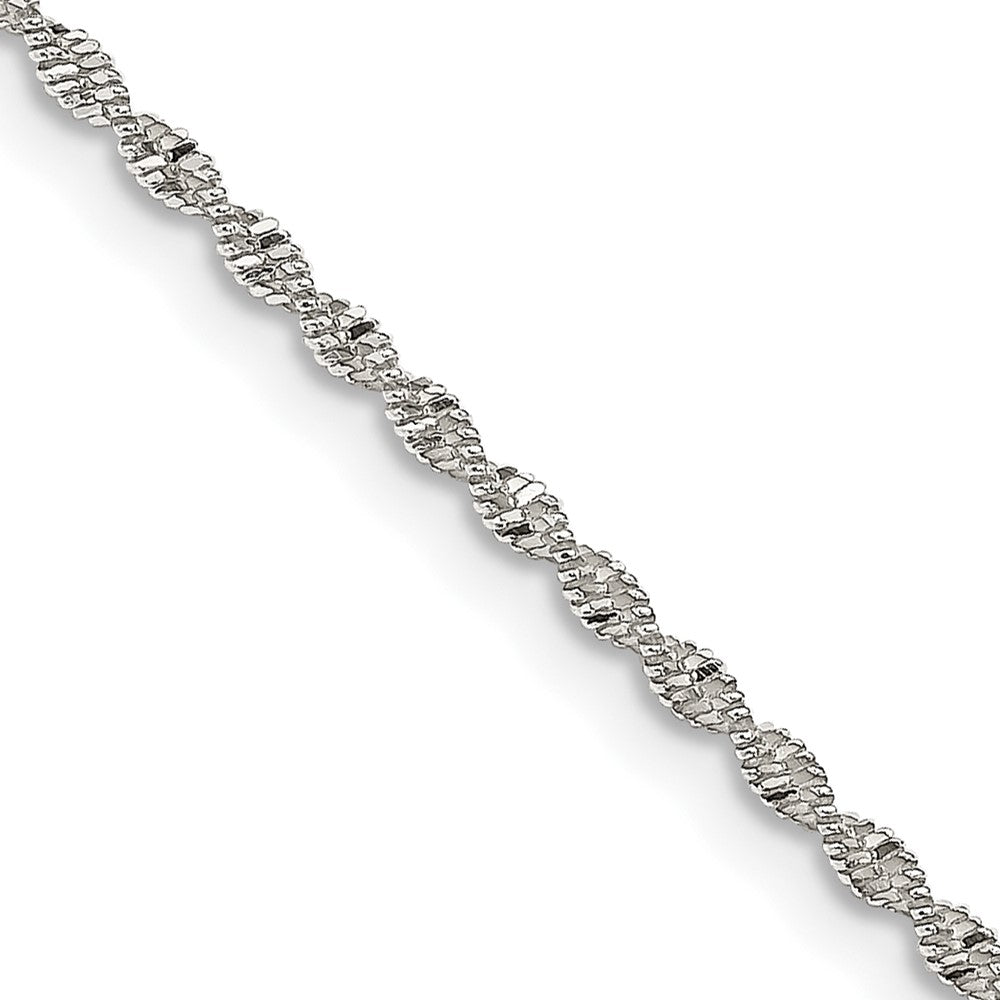 Sterling Silver 1.65mm Twisted Herringbone Chain - 2