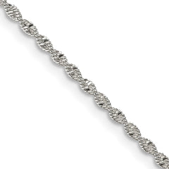 Sterling Silver 1.65mm Twisted Herringbone Chain - 2
