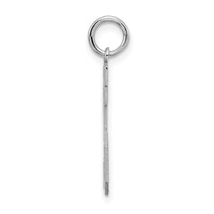 Sterling Silver/Rhodium-plated Satin Number 25 Charm - 2