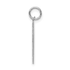 Sterling Silver/Rhodium-plated Satin Number 67 Charm - 3