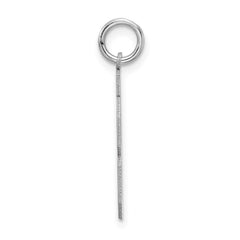 Sterling Silver/Rhodium-plated Satin Number 88 Charm - 3