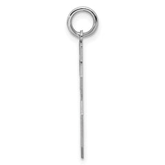 Sterling Silver/Rhodium-plated Satin Number 16 Charm - 4