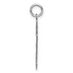 Sterling Silver/Rhodium-plated Satin Number 30 Charm - 4
