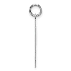 Sterling Silver/Rhodium-plated Satin Number 44 Charm - 3