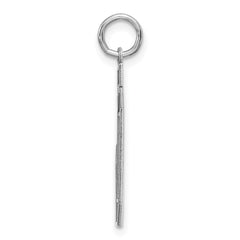 Sterling Silver/Rhodium-plated Satin Number 50 Charm - 4