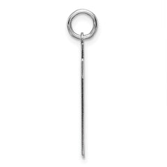 Sterling Silver/Rhodium-plated Satin Number 87 Charm - 4