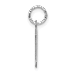 Sterling Silver/Rhodium-plated Satin Number 0 Charm - 4