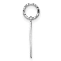 Sterling Silver/Rhodium-plated Satin Number 1 Charm - 3