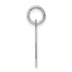 Sterling Silver/Rhodium-plated Satin Number 2 Charm - 3