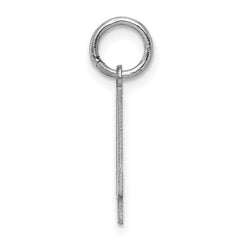 Sterling Silver/Rhodium-plated Satin Number 4 Charm - 3