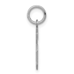 Sterling Silver/Rhodium-plated Satin Number 6 Charm - 3