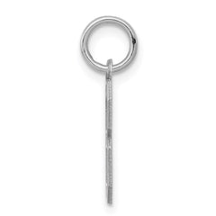 Sterling Silver/Rhodium-plated Satin Number 8 Charm - 4