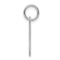 Sterling Silver/Rhodium-plated Satin Number 9 Charm - 4