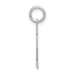 Sterling Silver/Rhodium-plated Satin Number 12 Charm - 4