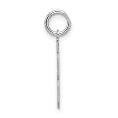 Sterling Silver/Rhodium-plated Satin Number 13 Charm - 4