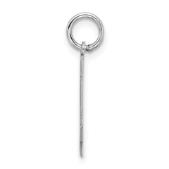 Sterling Silver/Rhodium-plated Satin Number 14 Charm - 4
