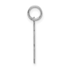 Sterling Silver/Rhodium-plated Satin Number 58 Charm - 3