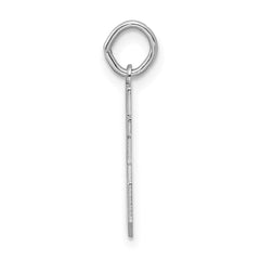 Sterling Silver/Rhodium-plated Satin Number 65 Charm - 4