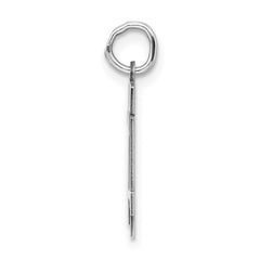 Sterling Silver/Rhodium-plated Satin Number 74 Charm