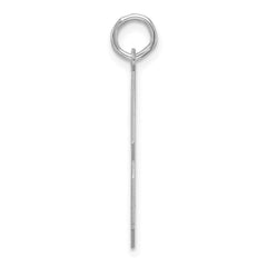 Sterling Silver/Rhodium-plated Polished Number 3 Charm - 2