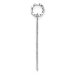 Sterling Silver/Rhodium-plated Satin Number 1 Charm - 4