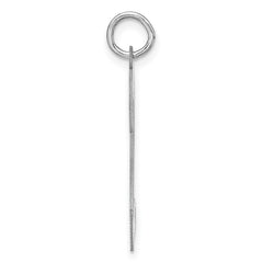 Sterling Silver/Rhodium-plated Satin Number 2 Charm - 4