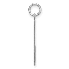 Sterling Silver/Rhodium-plated Satin Number 4 Charm - 4