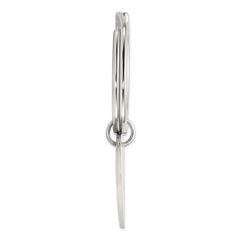 Sterling Silver Rhodium-plated Heart Key Ring