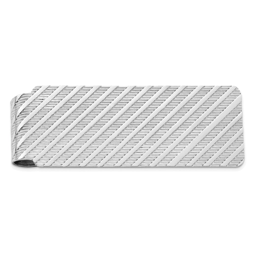 Sterling Silver Rhodium-plated Money Clip - 7