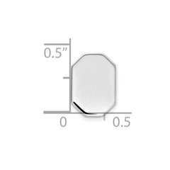Sterling Silver Rhodium-plated Tie tac