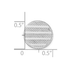Sterling Silver Rhodium-plated Tie Tac - 6