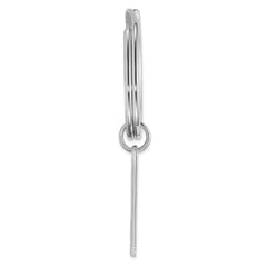 Sterling Silver Rhodium-plated Key Ring - 2