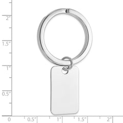 Sterling Silver Rhodium-plated Key Ring - 2