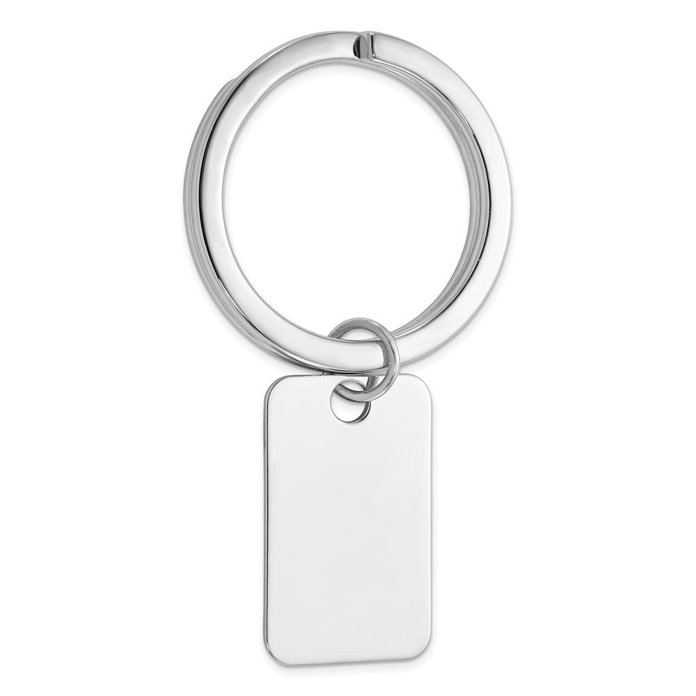 Sterling Silver Rhodium-plated Key Ring - 2
