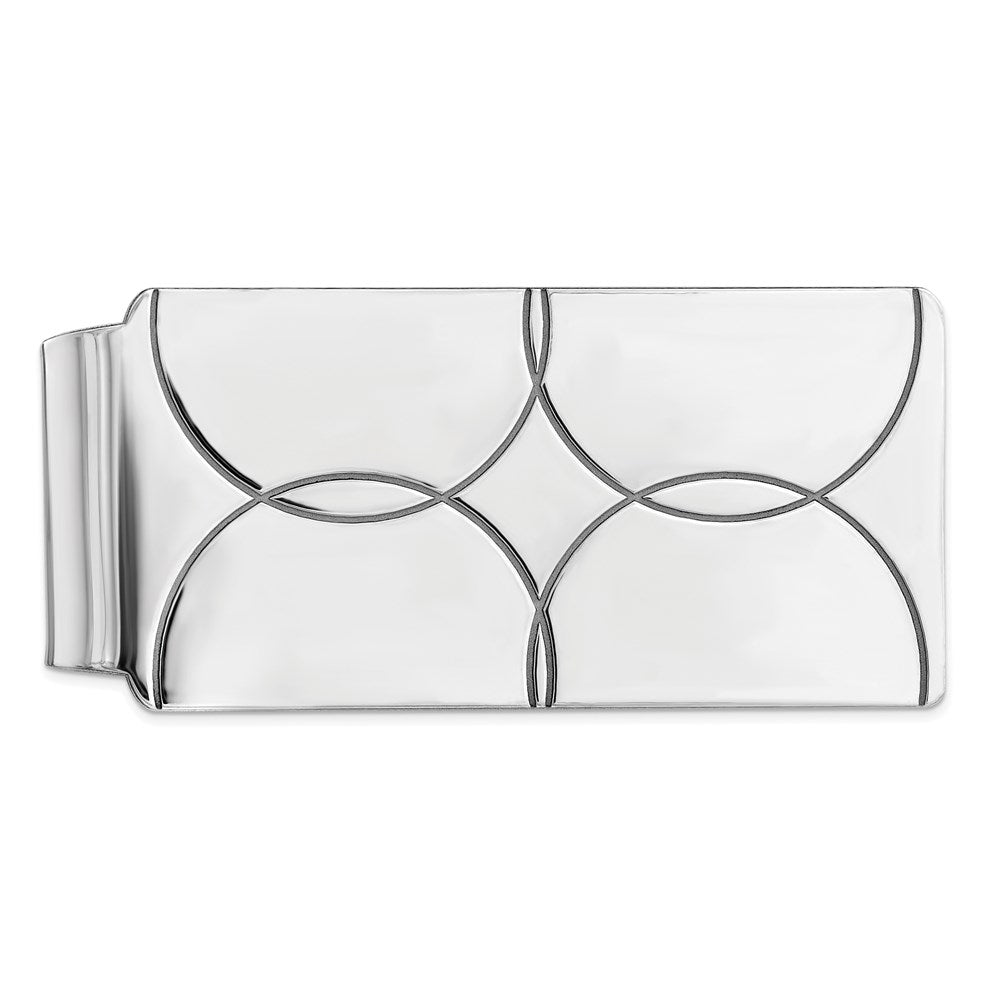 Sterling Silver Rhodium-plated Money Clip - 21
