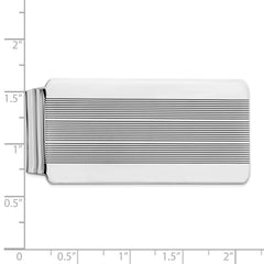 Sterling Silver Rhodium-plated Money Clip - 22