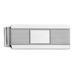 Sterling Silver Rhodium-plated Money Clip - 6