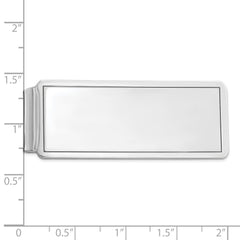 Sterling Silver Rhodium-plated Money Clip - 19