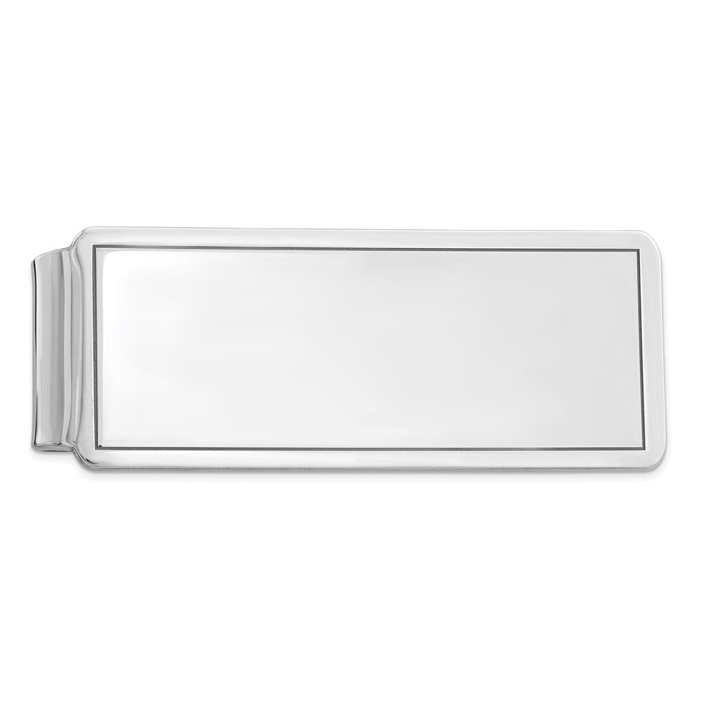 Sterling Silver Rhodium-plated Money Clip - 19