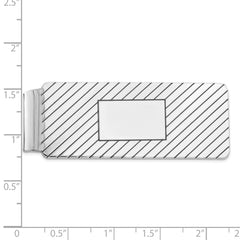 Sterling Silver Rhodium-plated Money Clip - 20