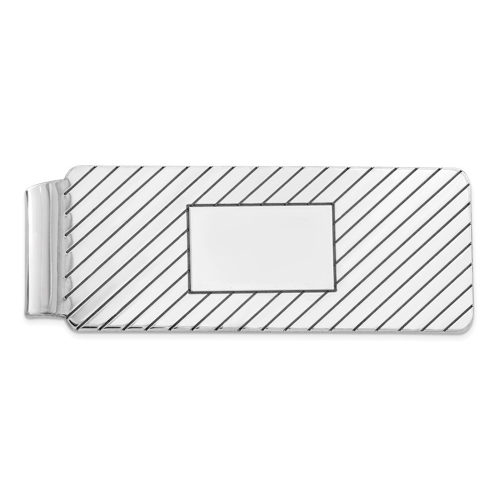 Sterling Silver Rhodium-plated Money Clip - 20