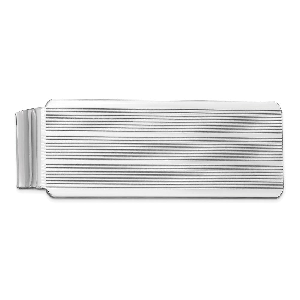 Sterling Silver Rhodium-plated Money Clip - 24