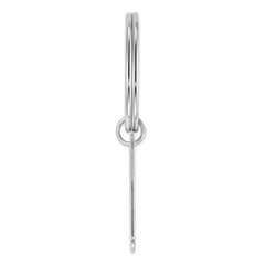 Sterling Silver Rhodium Plated Key Chain - 5